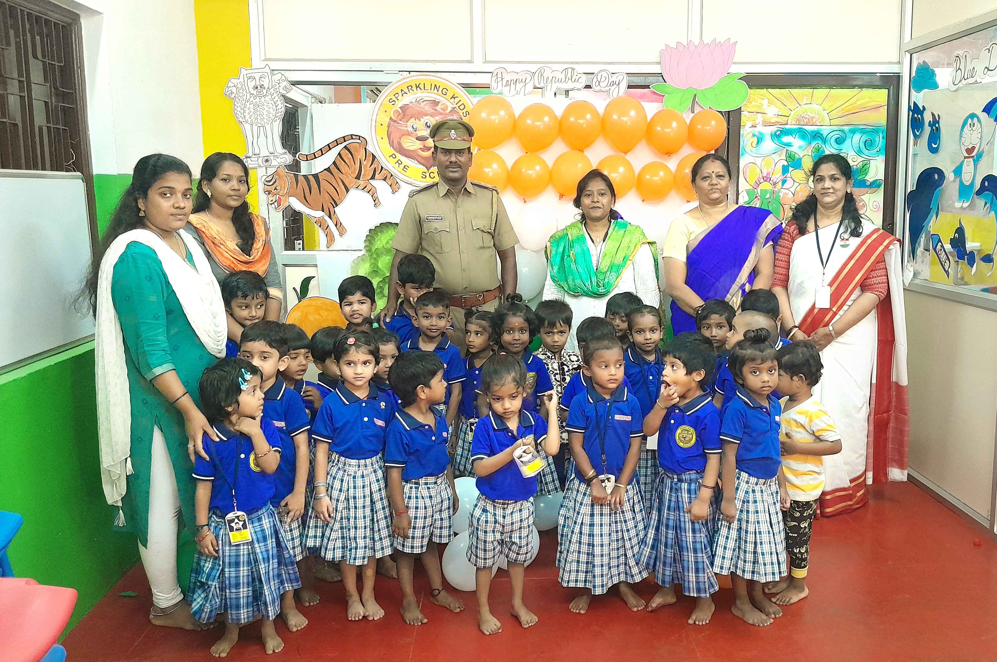 Repuplic day celebration scene