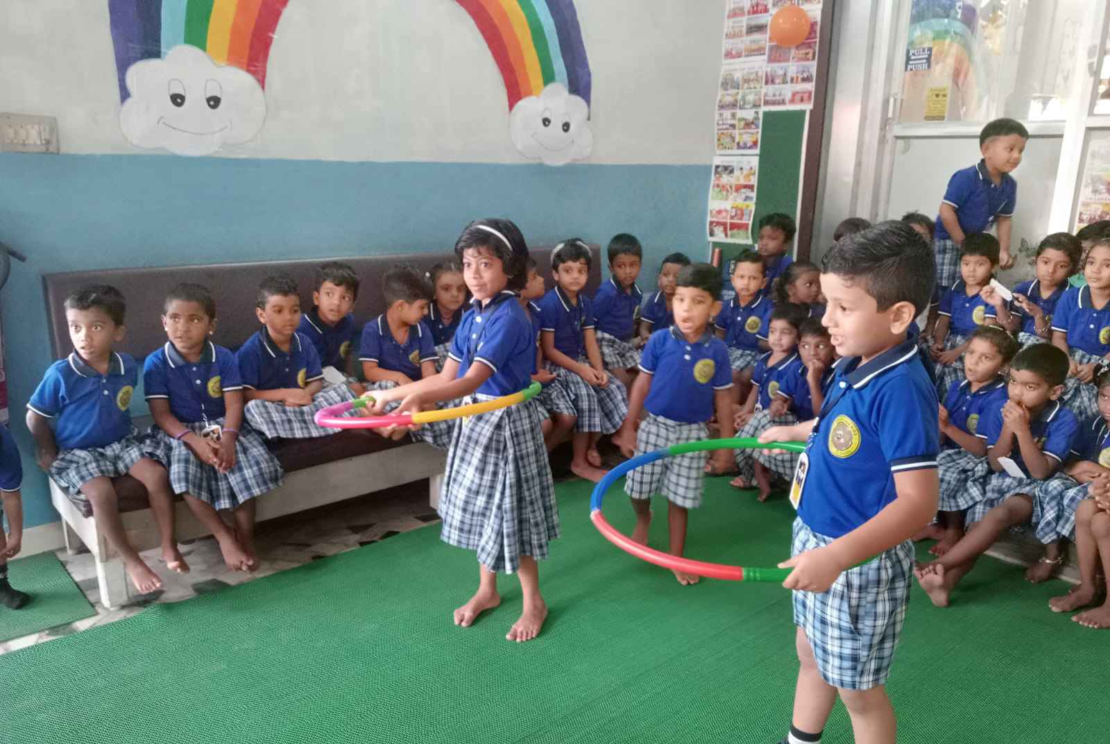 Sports day celebration scene